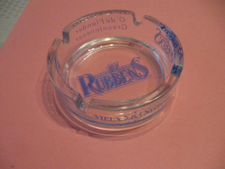 Oude glazen asbak Stokerij - Distillerie Rubbens . anno1817, Collections, Marques de bière, Comme neuf, Autres types, Autres marques