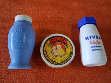 3 stuks babypoeder jaren 60..ongeopend beschikbaar voor biedingen