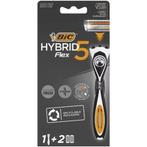 Bic rasoir Hybrid 5 Flex : 1 rasoir + 2 recharges, Enlèvement ou Envoi, Neuf, Tout le visage, Nettoyage