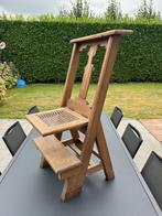 Antieke houten opklapbare bidstoel, Ophalen