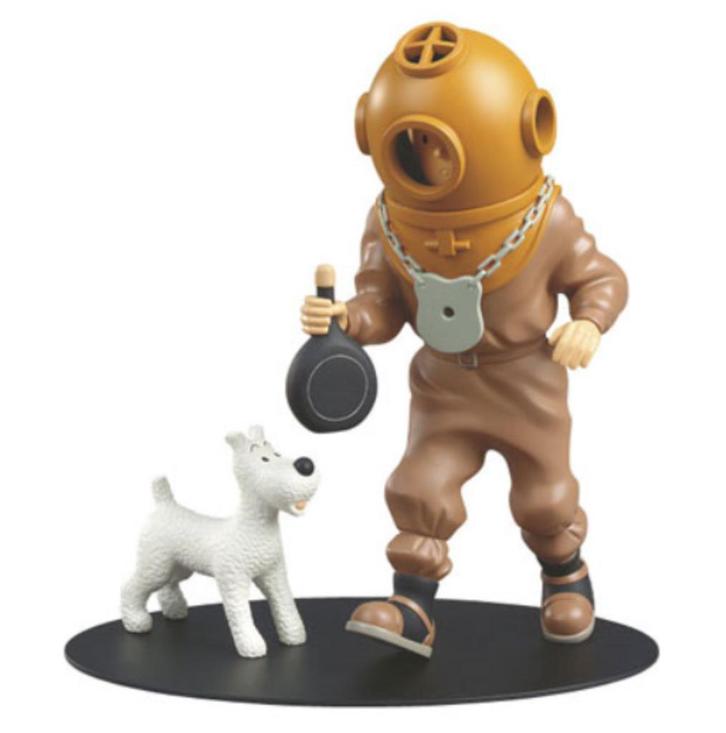 GRAND TINTIN DIVER LEBLON DELIENNE 32CM 777ex, Verzamelen, Stripfiguren, Zo goed als nieuw, Beeldje of Figuurtje, Kuifje, Ophalen of Verzenden