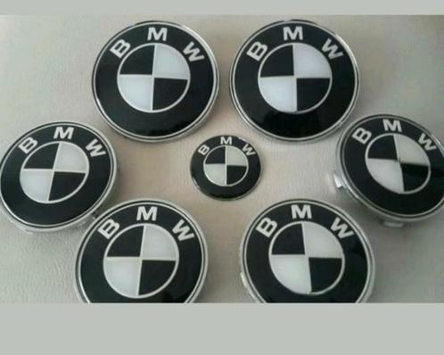 Bmw emblemen set van 7x stuks >zwart wit g20 e60 e90 e39, Auto-onderdelen, Carrosserie, Motorkap, BMW, Voor, Achter, Links, Rechts