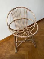 Fauteuil en osier vintage., Ophalen, Vintage., Gebruikt, Minder dan 75 cm