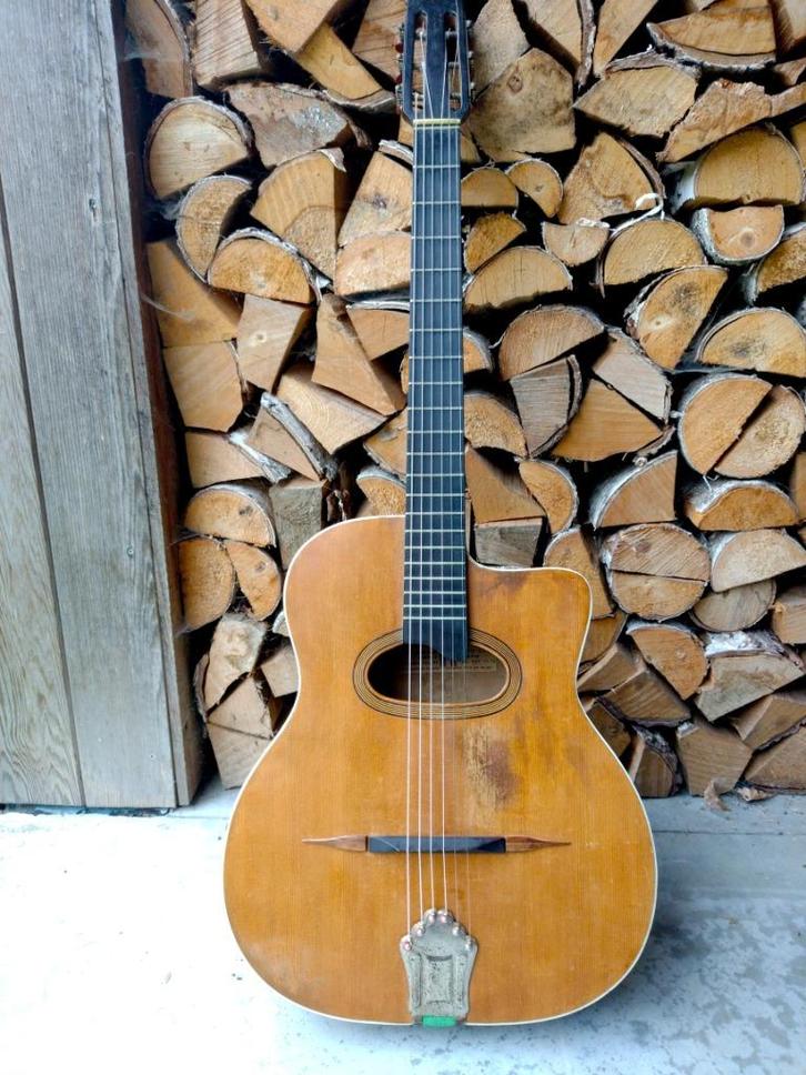 Jacques Castelluccia Manouche gitaar, Muziek en Instrumenten, Snaarinstrumenten | Gitaren | Akoestisch, Gebruikt, Overige typen