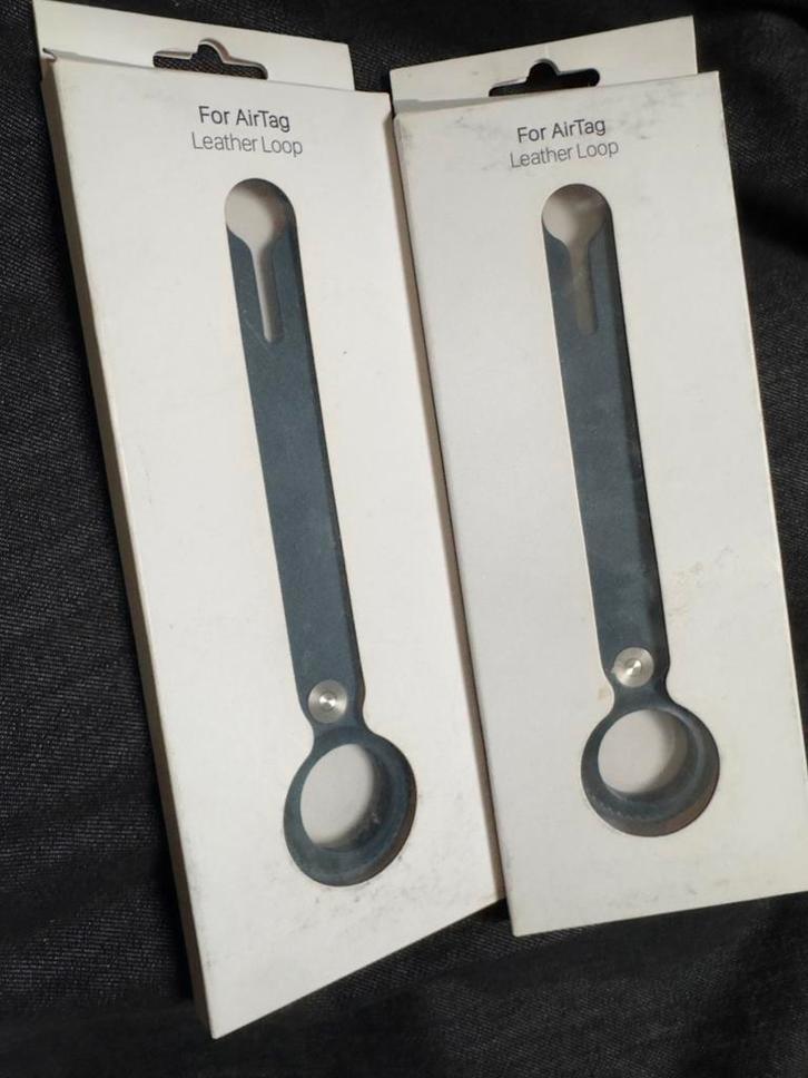 Leather Loop voor Apple Airtag ‘Royal Blue’ (2 stuks), Télécoms, Objets connectés accessoires, Comme neuf, Enlèvement ou Envoi