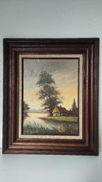 Schilderij met zicht op huisje aan de waterkant, Enlèvement