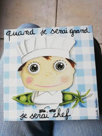 Cadre "Quand je serai grand, je serai chef", Enlèvement ou Envoi, Utilisé, Décoration murale