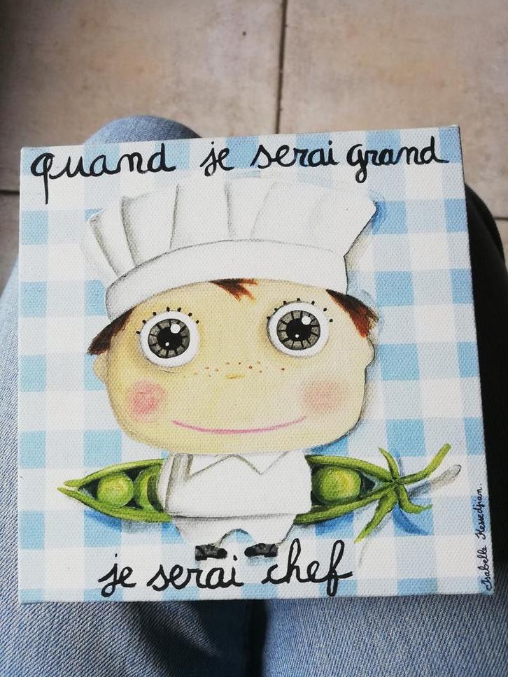 Cadre "Quand je serai grand, je serai chef", Enfants & Bébés, Chambre d'enfant | Aménagement & Décoration, Utilisé, Décoration murale
