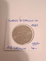 Turks and caicos isl 1/2 crown 1981 UNC geres els, Ophalen of Verzenden
