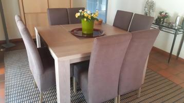 tafel en 8 stoelen beschikbaar voor biedingen