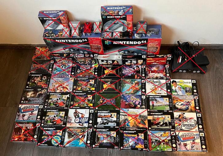 Nintendo 64 - 48 Games, Games en Spelcomputers, Spelcomputers | Nintendo 64, Gebruikt, Met 3 controllers of meer, Met games, Ophalen of Verzenden