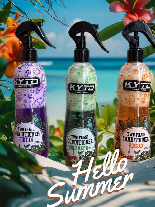KYTO tweefasige conditioners (biotine, collageen en argan), Handtassen en Accessoires, Uiterlijk | Haarverzorging, Nieuw, Haarverzorger of -hersteller