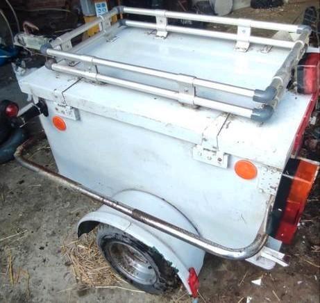 Aanhangwagen voor scooter of motor of auto. Met trekhaak, Auto diversen, Aanhangers en Bagagewagens, Zo goed als nieuw, Ophalen