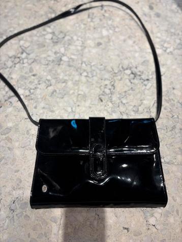 MARCONI vintage clutch tas zwart lakleer beschikbaar voor biedingen