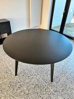 Zwarte ronde tafel hout 1m40, Ophalen, Zo goed als nieuw