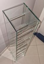 Glazen cd rek, Enlèvement ou Envoi, 25 à 75 disques, Comme neuf, Verre
