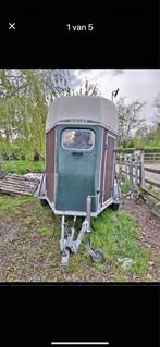 2 paards trailer/van merk henra, Ophalen, Gebruikt, Hout, 2-paards trailer