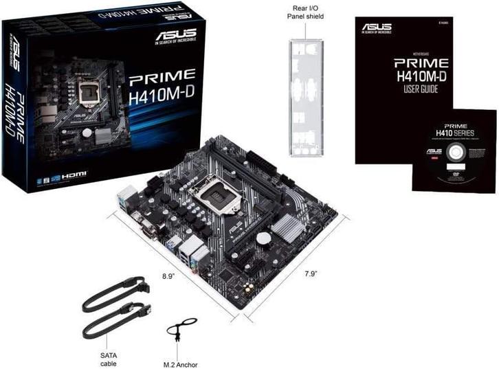 ASUS PRIME H410M-D Intel H410 micro ATX moederbord, Informatique & Logiciels, Cartes mères, Neuf, Intel, DDR4, Enlèvement ou Envoi