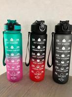 3 Motiverende drinkflessen met rietje Motivai, Ophalen of Verzenden, Zo goed als nieuw