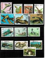 ASIE LAOS SERPENTS 14 TIMBRES OBLITERES - VOIR SCAN, Timbres & Monnaies, Timbres | Asie, Affranchi, Envoi