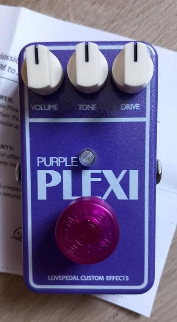 Lovepedal Purple Plexi overdrive pedal disponible aux enchères