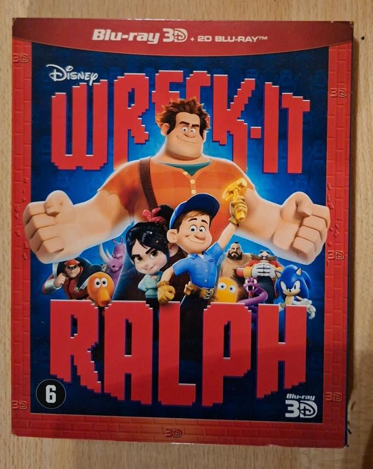 Disney's Wreck-It Ralph (Blu-ray 3D+2D) Vlaams, Cd's en Dvd's, Blu-ray, Zo goed als nieuw, Tekenfilms en Animatie, 3D, Ophalen of Verzenden