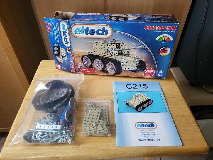 Tank en métal à construire – Eitech, Hobby en Vrije tijd, Modelbouw | Auto's en Voertuigen, Zo goed als nieuw, Tank, Overige merken