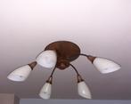 vintage plafond lamp, Ophalen, Gebruikt, Glas