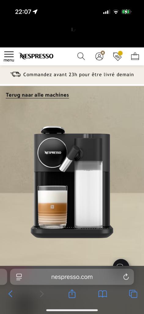 Nespresso - Gran Latissima Machine à café Noire FAIRE OFFRE, Elektronische apparatuur, Koffiezetapparaten, Nieuw, Koffiepads en cups