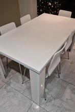 Eettafel met 6  stoelen, Huis en Inrichting, Tafels | Eettafels, Ophalen, Gebruikt, 50 tot 100 cm, Vijf personen of meer