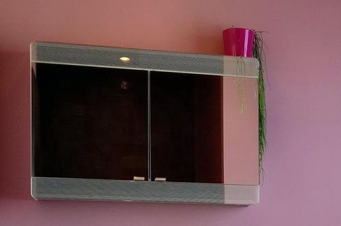 Burgbad Sound badkamerkast 90cm, Huis en Inrichting, Badkamer | Badkamermeubels, Zo goed als nieuw, Spiegelkast, 50 tot 100 cm