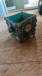 Très beau cache pot art nouveau coloré design vintage, Antiek en Kunst, Ophalen