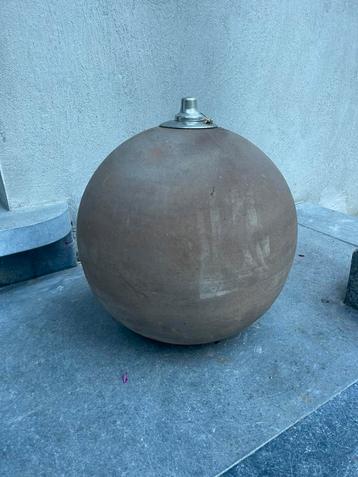 Olie Terracotta Kaars/ Bolpot met lont beschikbaar voor biedingen