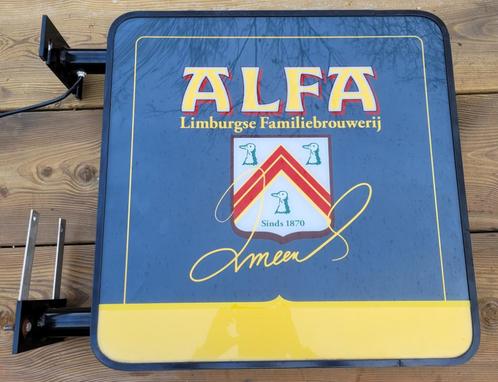 Nieuwe grote lichtreclame lichtbak van ALFA bier, Verzamelen, Biermerken, Zo goed als nieuw, Reclamebord, Plaat of Schild, Ophalen of Verzenden