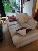 Beige lederen salon, Ophalen, Gebruikt, Driepersoons, Modern