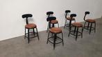 Chaise Nicolle 6x franse industriële metalen design stoelen, Ophalen, Gebruikt, Metaal, Vijf, Zes of meer stoelen