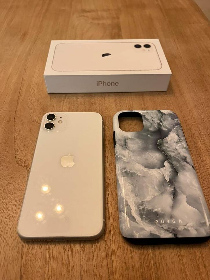 Apple iPhone 11 met Burga hoesje inbegrepen, Telecommunicatie, Mobiele telefoons | Apple iPhone, 64 GB, iPhone 11, Wit, Ophalen of Verzenden