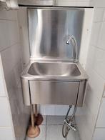 handwasbak met kniebediening, Ophalen, Gebruikt, Inox