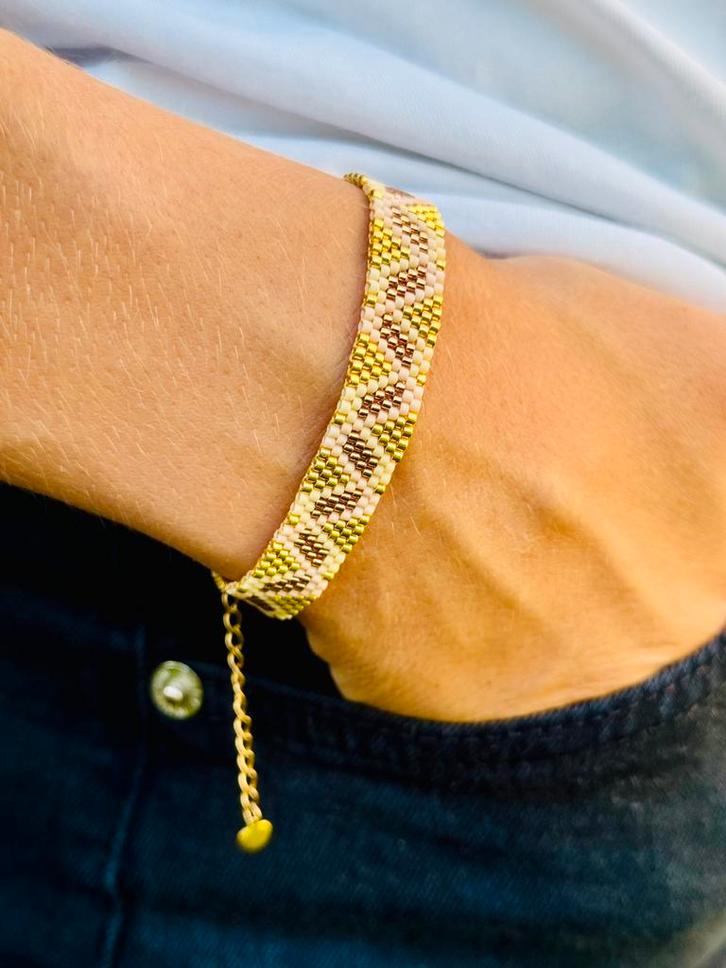 Miyuki kralenarmband, Handtassen en Accessoires, Armbanden, Nieuw, Overige materialen, Overige kleuren, Met bedels of kralen, Ophalen of Verzenden