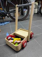 PlanToys houten duwwagen, Gebruikt, Rij- of Hobbelspeelgoed, Ophalen