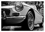 MGB roadster, Auto's, Achterwielaandrijving, Zwart, Cabriolet, Wit