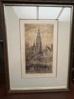 Ets Groenplaats Antwerpen, Antiek en Kunst, Kunst | Etsen en Gravures, Ophalen