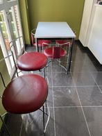 Keukentafel + stoelen + barstoelen, Huis en Inrichting, Keuken | Keukenelementen, Gebruikt, Wit, Ophalen