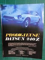 Datsun 240 Z - publicité papier - 1973, Comme neuf, Autres types, Enlèvement ou Envoi