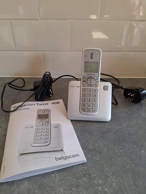 Draadloos telefoontoestel Belgacom Twist 408 Silver, Telecommunicatie, Vaste telefoons | Handsets en Draadloos, Refurbished, 1 handset