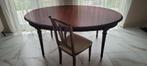Ovale tafel van massief kersenhout met 6 stoelen, Huis en Inrichting, Ophalen, Gebruikt, 100 tot 150 cm, 200 cm of meer