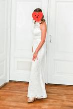 Trouwkleed kant met neksluiting, Kleding | Dames, Trouwjurk, Assepoester, Wit, Ophalen of Verzenden