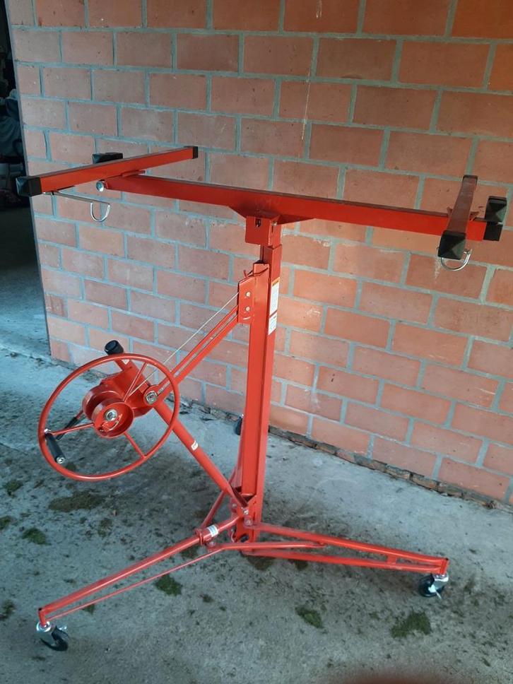 Te Huur : gyproc platenlift regio Wuustwezel 10 euro/ dag, Doe-het-zelf en Bouw, Lieren en Takels, Zo goed als nieuw, Ophalen of Verzenden