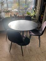 Ronde tafel + 4 stoelen, Ophalen, Gebruikt