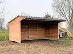 Abri de prairie 3x6 m en bois de Douglas massif « en stock », Mise à l'étable, 2 ou 3 chevaux ou poneys